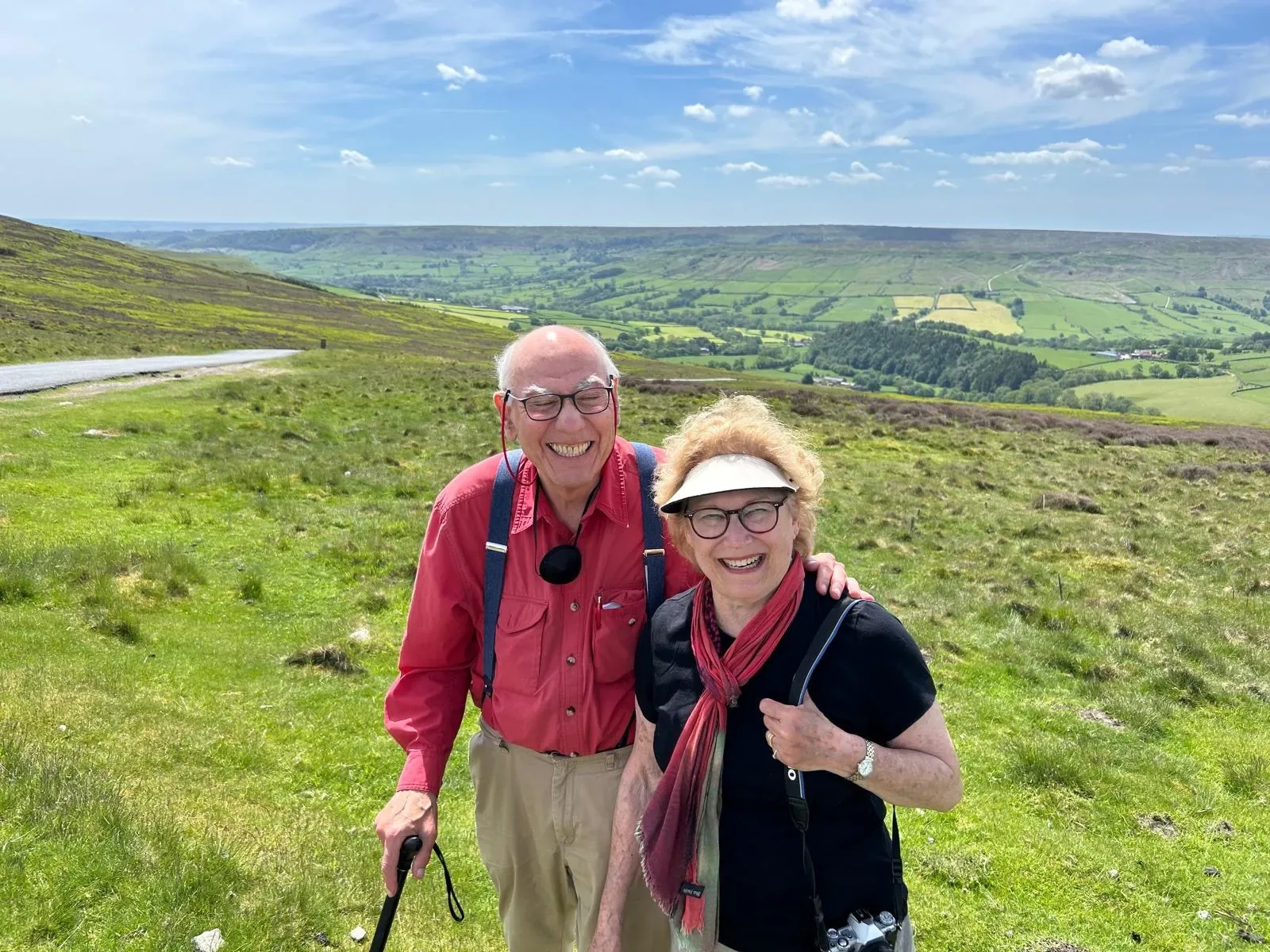 A happy couple on their private Brontë Country day tour from York